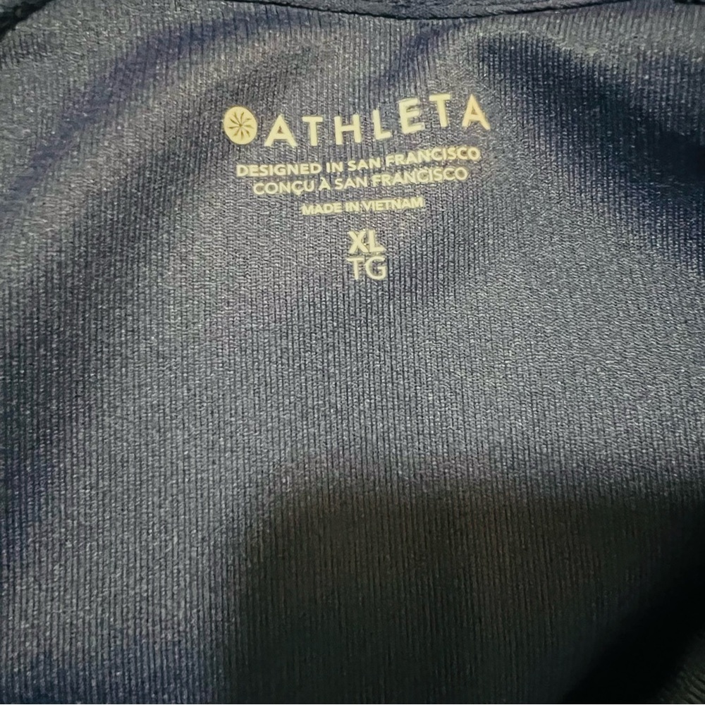 Athleta Women’s Everyday Polo Tank Top Navy Blue Golf Tennis Sport Size XL - Picture 5 of 8